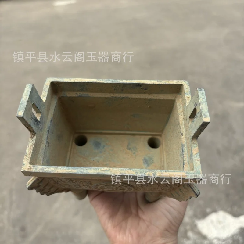 Медная почва бронза украшение для штатива латунь квадратный драгоценный Ding Dingsheng