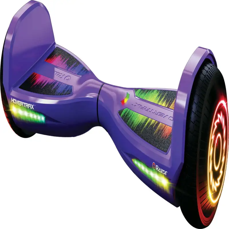 

Label Hovertrax Hoverboard for Kids Ages 8 and up - Purple, Customizable Color Grip Tape & LED Lights, Up to 9 mph and 6-mile Ra