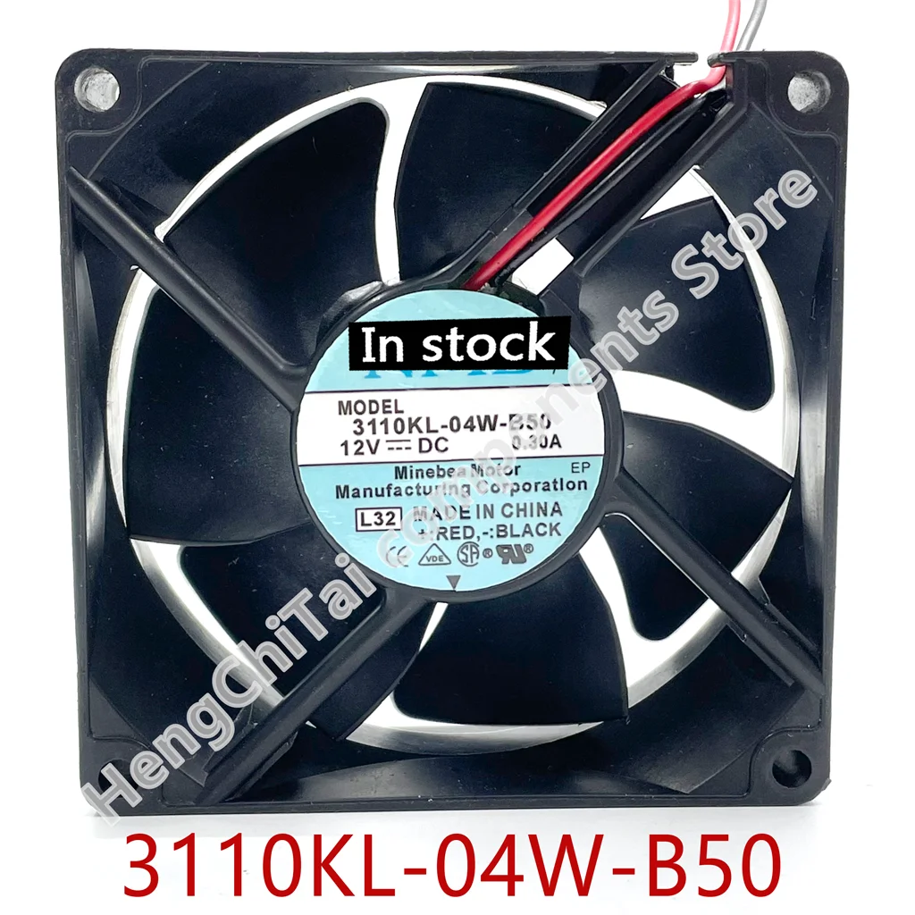 Оригинальный 100% рабочий 3110KL-04W-B50 8025 8 см 80 мм DC 12 В осевой охлаждающий вентилятор