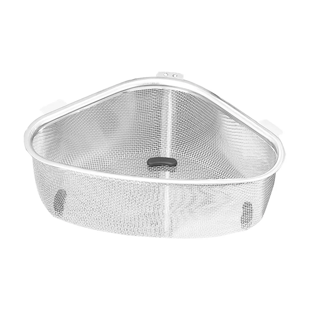 

Sink Colander Triangle Kitchen Strainer Stainless Steel Grip Handles Fine Mesh Strainer Straining Draining Rinsing