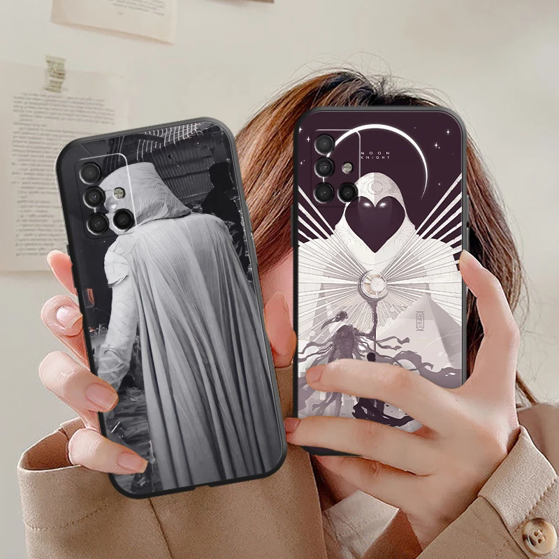 

Marvel Moon Knight Phone Cases For Samsung S20 S21 FE Plus Ultra Funda Soft Unisex Carcasa TPU Original Smartphone Protective