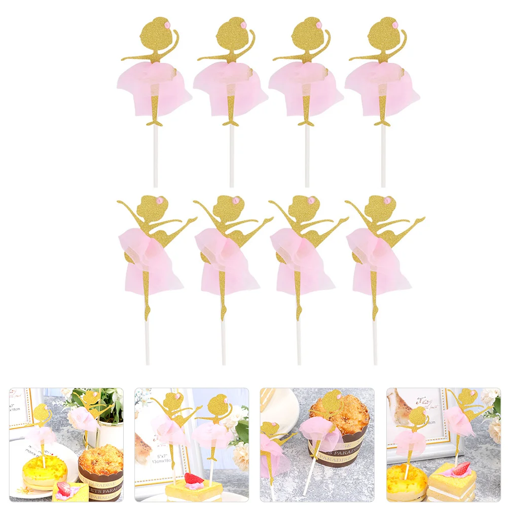

Birthday Cake Decoration Baby Girl Cupcake Party Supplies 1St Acrylic Pick Celebrate Toppers Dancing Topper Shower