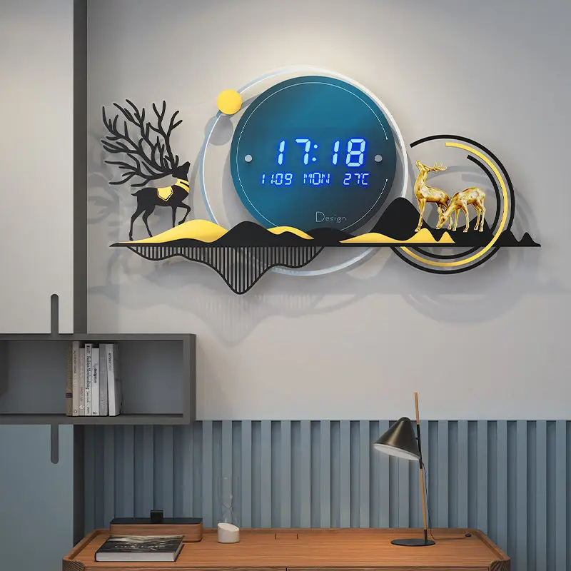 Умные электронные часы подвесные настенные светильники домашние модные