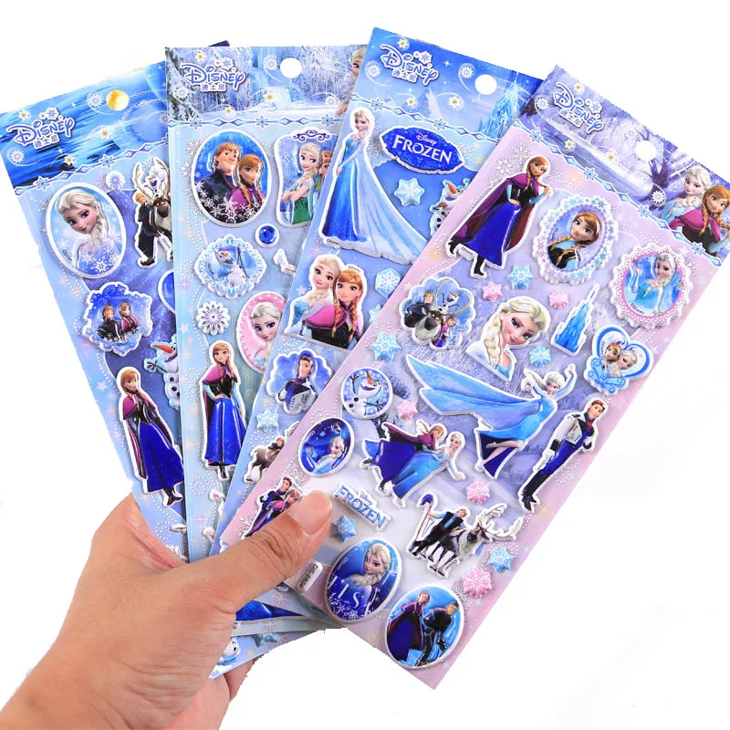 

Disney Frozen Stickers Cartoon Anime Figure Elsa Anna Olaf Girl Toys Multifunctional Bubble 3d Sticker Kids Birthday Toys Gifts