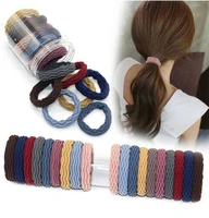 5pcs strong elastic hair bands rubber rings hair ties band resilience seamless wave rope for women girls ponytail holder