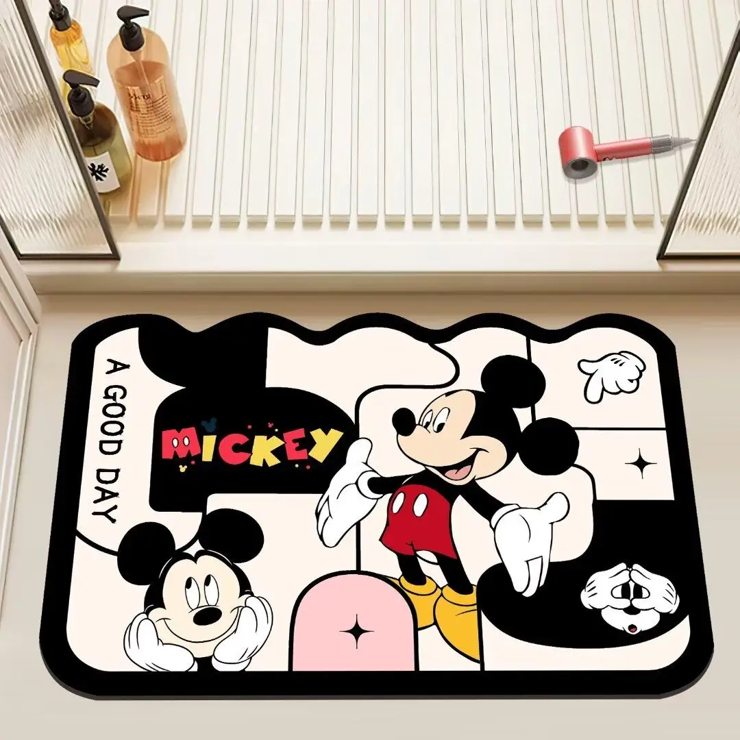 Абсорбирующий мягкий коврик из мультфильма Disney с изображением аниме Микки