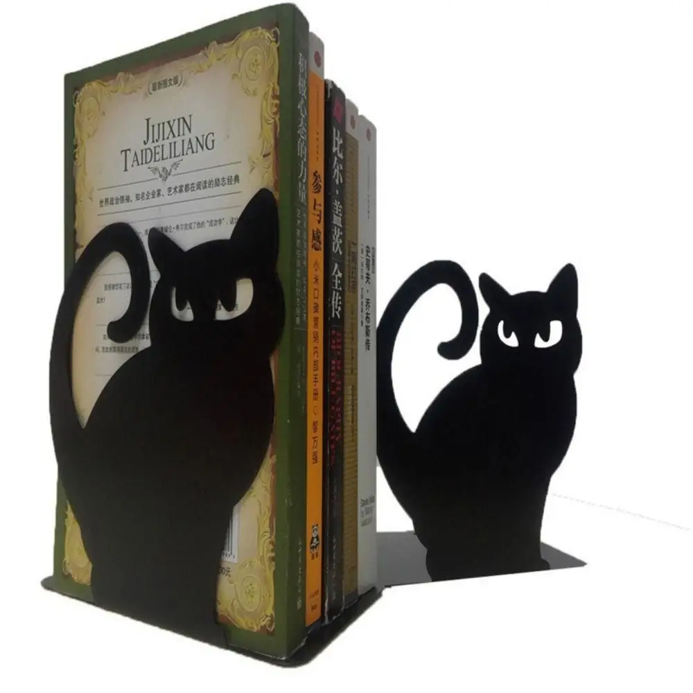 

Black Metal bookshelf Office School Supplies Student learning supplies Hollow Book Stand Reading rack Retro Bookcase Student