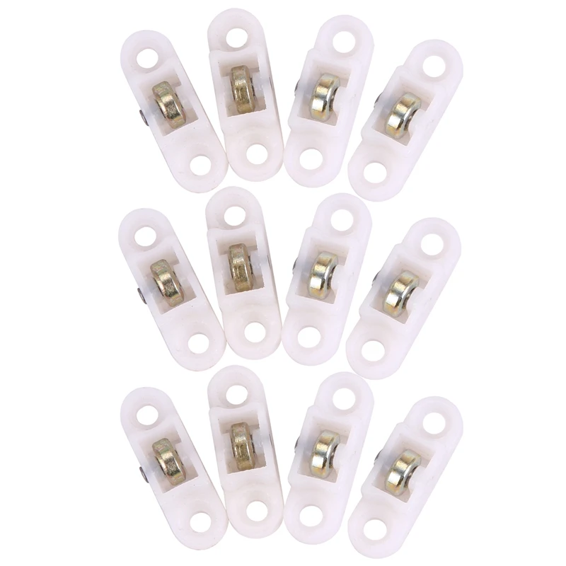 

12 Pcs Door Window Cabinet Single Sliding Metal Roller Wheel 8Mm Dmr.
