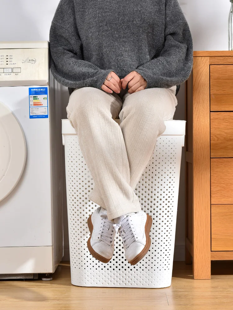 

Bailu large capacity dirty clothes basket, household dirty clothes, blue laundry basket, clothes, toys, sundries, storage basket