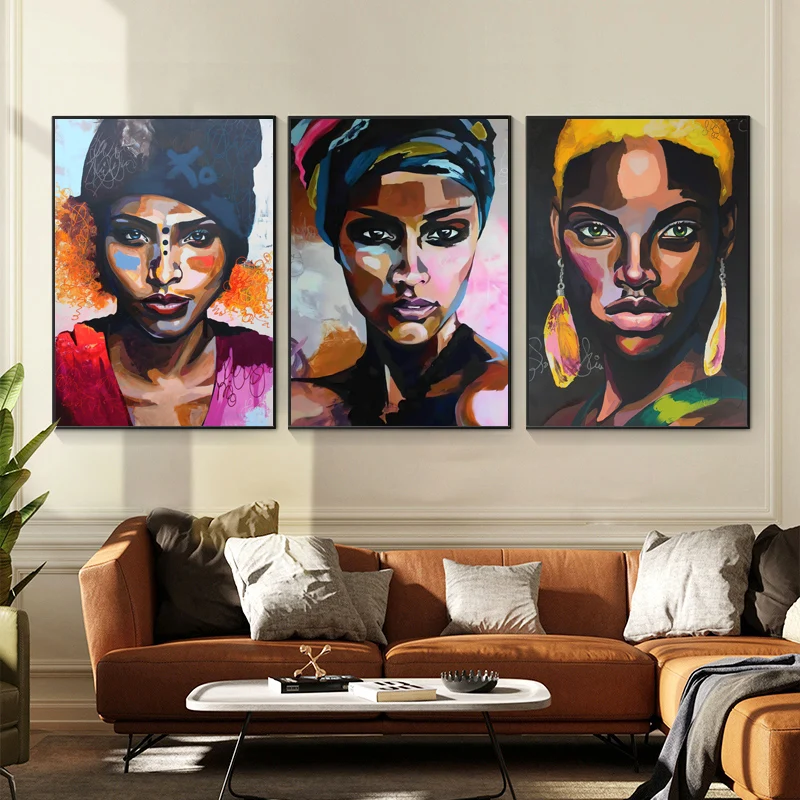

Afro Abstract Art Poster Boy Room Decor Mural Home Decor Print Art living room decoration vintage room decor painting