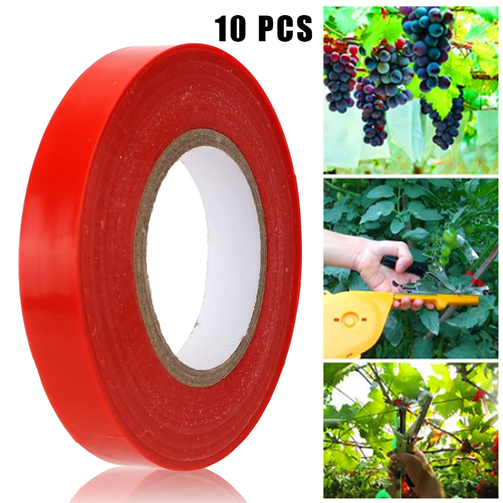 

Tying Binding Flower Vegetable Machine Secateurs Engraft 10 PCS PVC tie Tape Gardening bind belt Tree Parafilm Tapetool