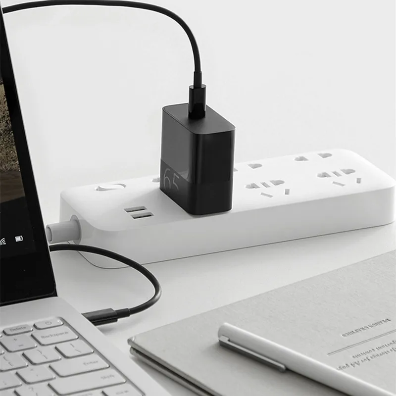65W USB Type C Laptop Power Adapter Charging Cable Cord Dc Jack Plug Dual E-Mark Chip Converter for Hp Lenovo Dell Laptops |