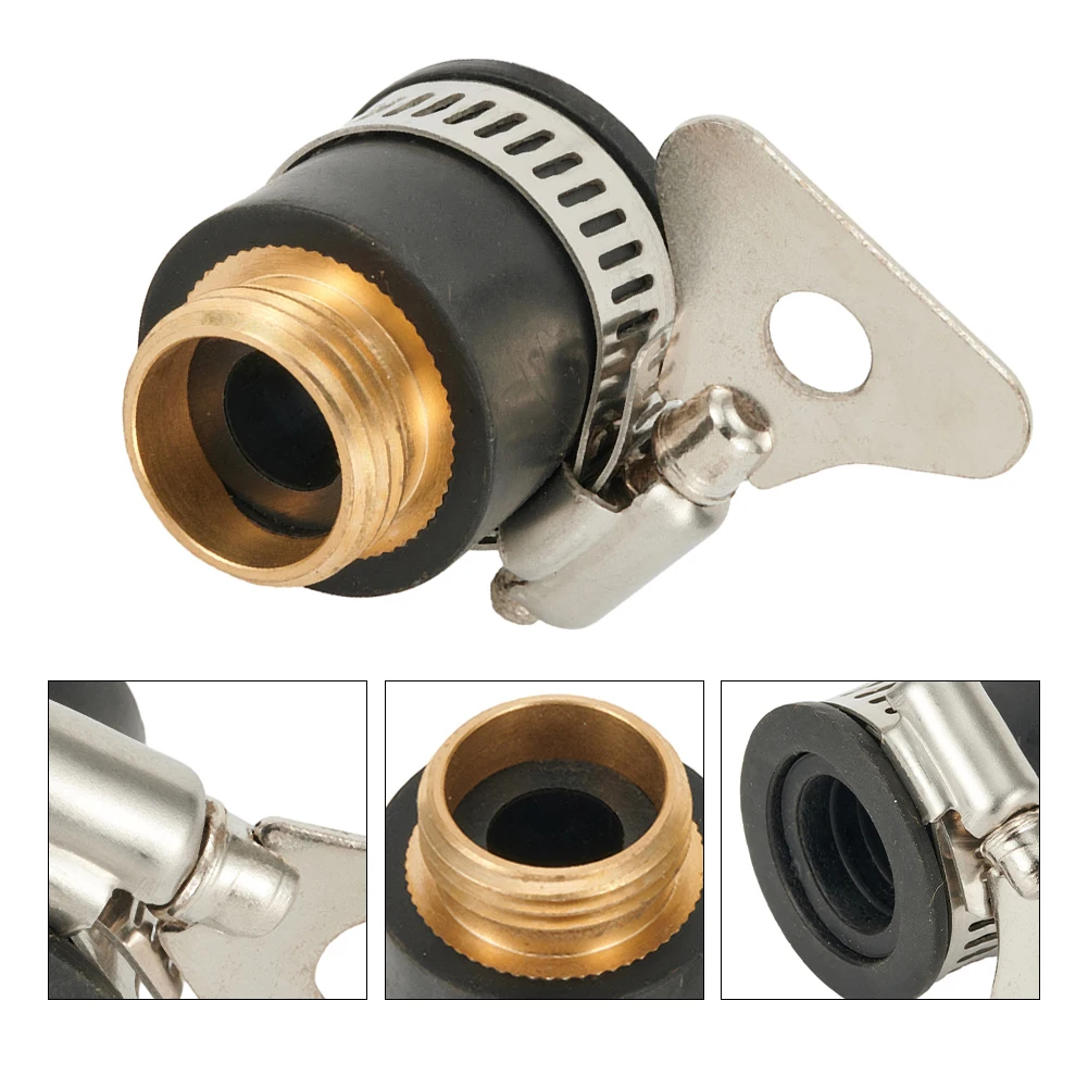 

Faucet Adapter Tap Connectors Black Brass Golden Kitchen Rubber Stainless Steel Toilet Garden For 1/2inch To 3/4inch