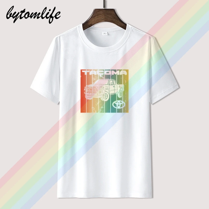 

2021 toyo-tu Tacoma T-Shirt Retro Faded Worn Pickup Logo Graphic Tee Truck