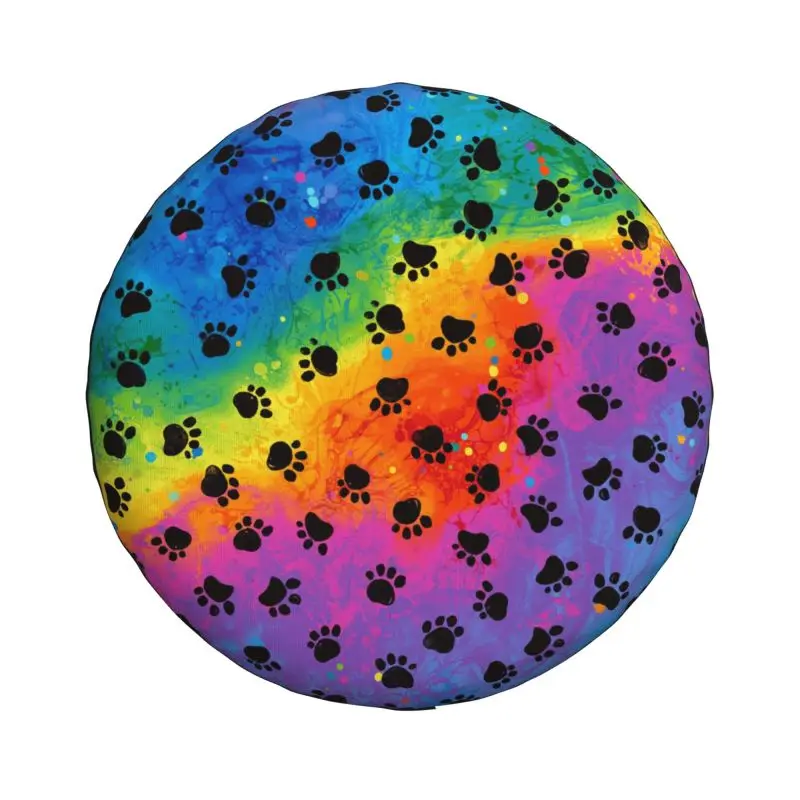 Изготовленный на заказ красочный отпечаток лапы собаки чехол запасное колесо