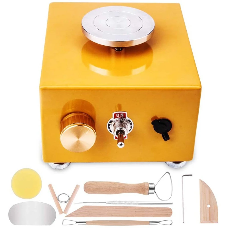 

Promotion! Turntable Pottery Wheel Ceramic Machine DIY Clay Wheel Machine With 3 Mini Mini