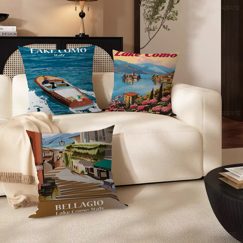 Озеро Кома Барселона ретро наволочка дюймов Декор фермерского дома домашние