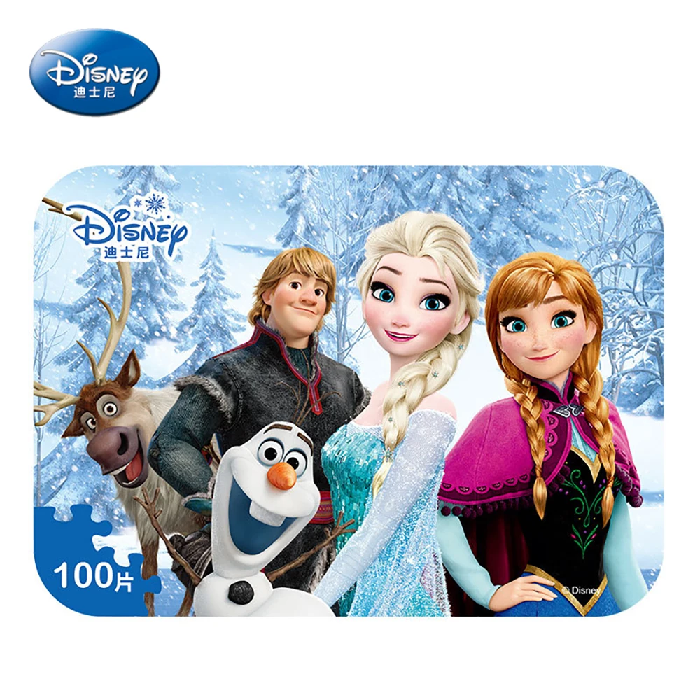 

100 Pieces Disney Children's Jigsaw Puzzle For Babies Boys Girls Cars Mickey Mouse Princess Wooden Puzzle Kids Safe Healthy Toys