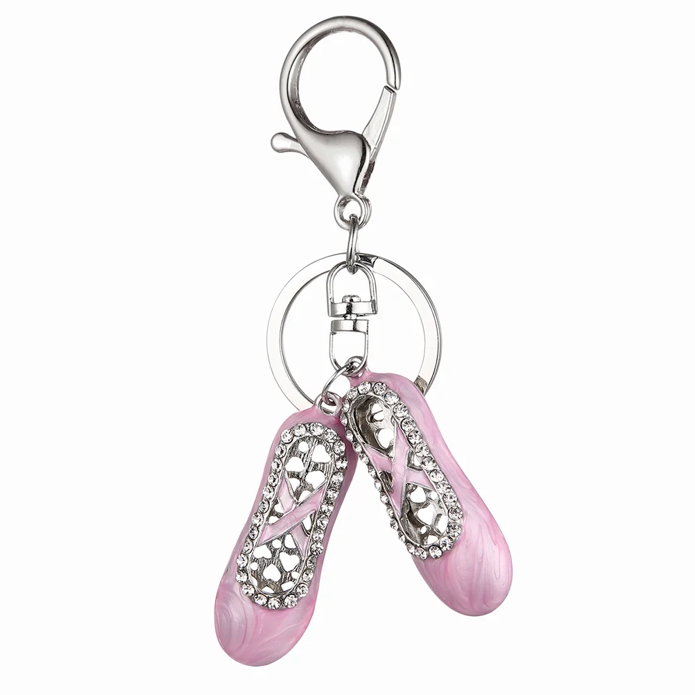 

Backpack Keychains Ballet Shoes Bag Pendant Creative Gift Crystal Rhinestones Hanging