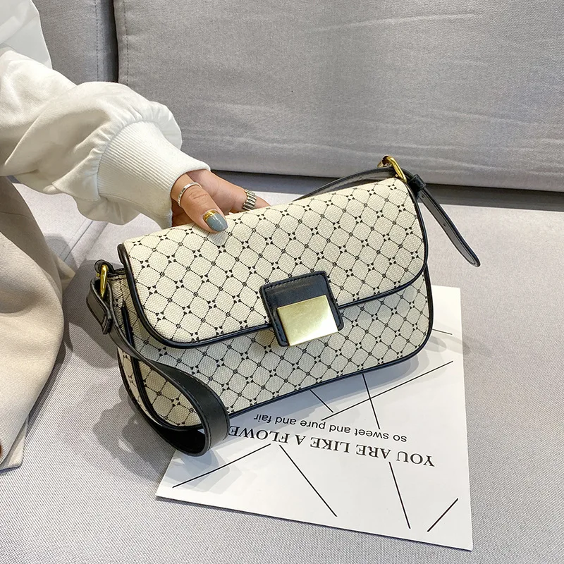 

Retro Geometric Shapes Fashion Branded Splicing Women Shoulder Bags Quality Thick Metal Chain Handbag Female Clutch Bags Ladies