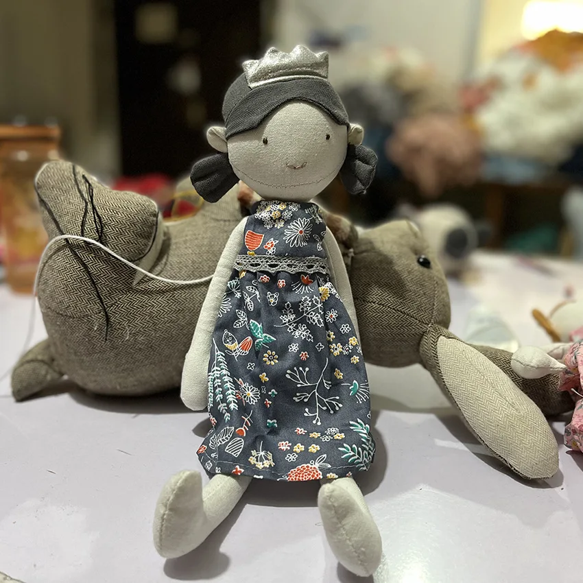 

Toy Muppet doll children's toys INS fabric cotton and linen cute doll mother and baby comfort doll girl doll birthday gift