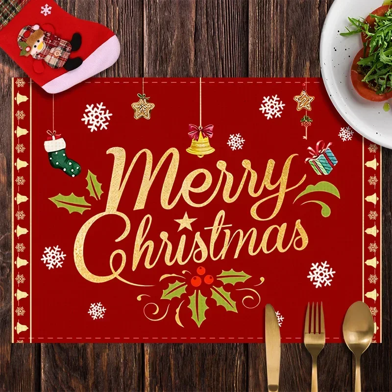 

Рождественские коврики для столовых приборов