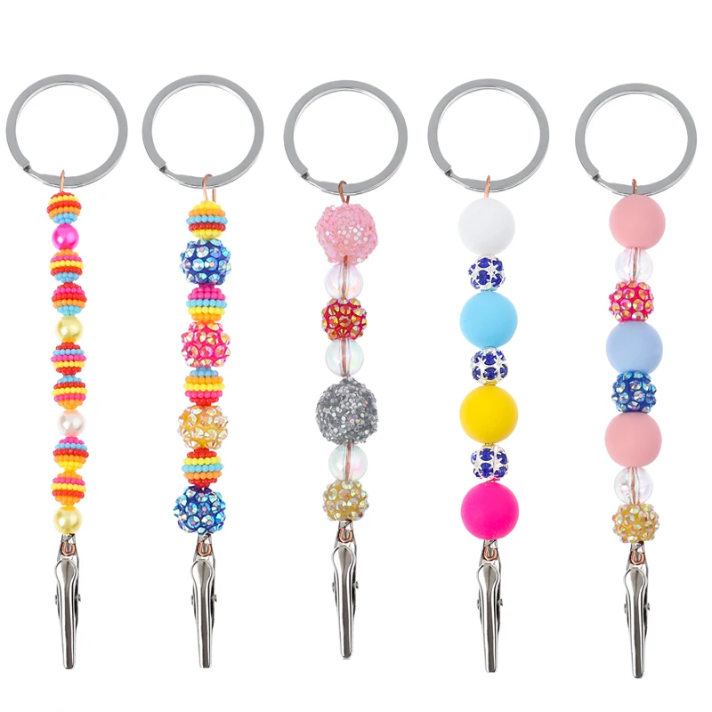 

5pcs/lot Wholesale Bling Cigarette Blunt with Pom Pom keychain Gift Holder Atm Credit Card Clip Puller Grabber for Long Nails