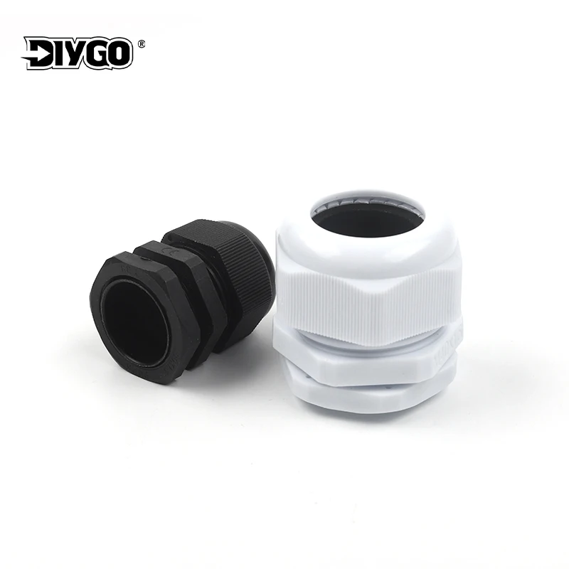 5 шт. водонепроницаемый кабельный сальник IP68 M12/M16/M18/M20/M22/M25/M27/M30 белый черный нейлоновый пластиковый соединитель