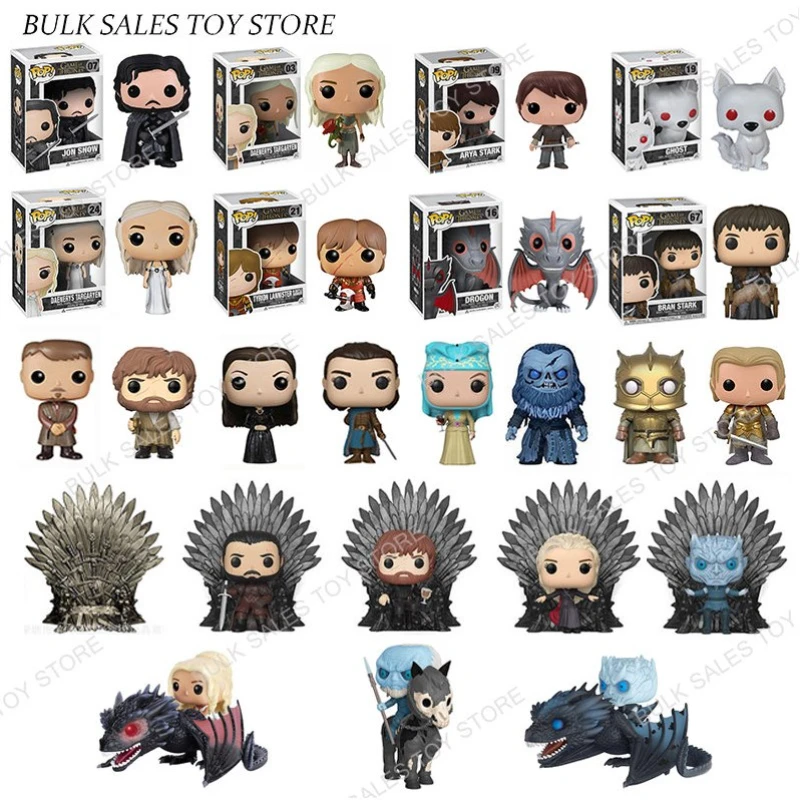 

Game of Thrones FUNKO POP Action Figure Statue Collection Toys Jon Snow Daenerys Targaryen Tyrion Lannister Desktop Decoration