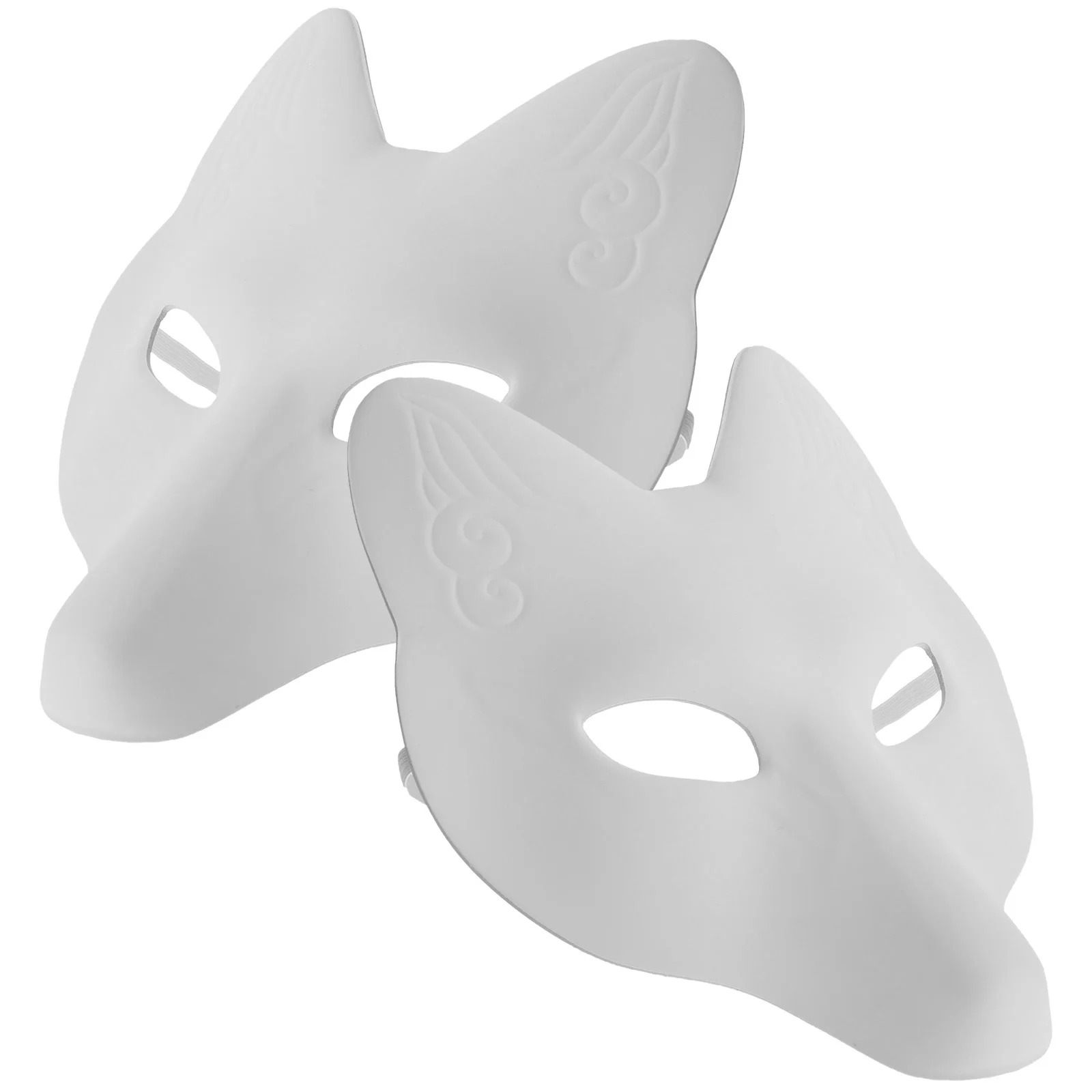 

Самодельная маска лисы для Хэллоуина, искусственное украшение, Неокрашенные Пустые маскарадные Детские маски, для взрослых, терианская кошка, волк