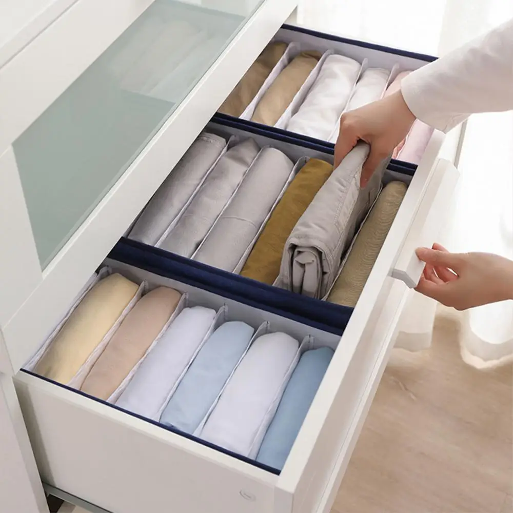 

Wardrobe Storage Organizers Pants Storage Artifact Wardrobe Drawer Household Clothes Sorting Bag Pants Organizer Storage Basket