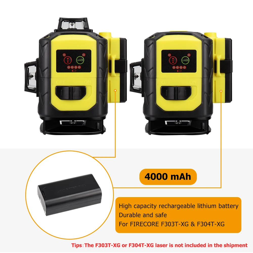 FIRECORE зеленый/красный лазерный уровень 3 7 V 4000mAh 14.8Wh аккумуляторная литиевая