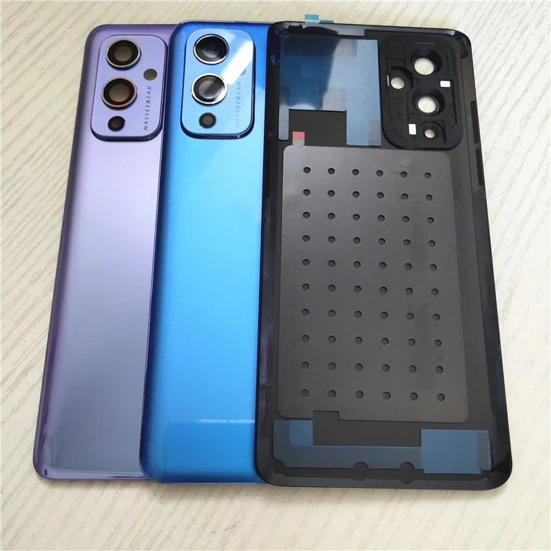 

For OnePlus 9 1+9 LE2113 LE2111 Glass Battery Cover Rear Panel Back Door Housing Case With Camera Lens Replacement Parts