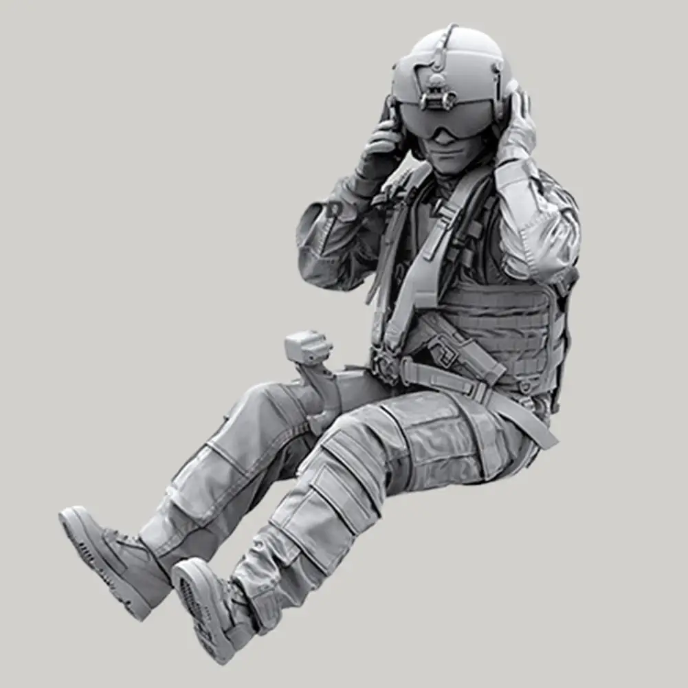 

Полимерная модель вертолета, самособранная фигурка солдата, модель солдата, белая Полимерная модель, аксессуар B2c1