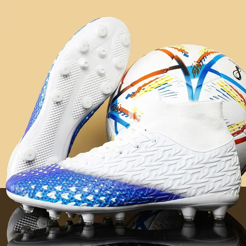 

Quality Soccer Shoes Cleats Messi Fustal Training Shoes Anti Slip Wear Resistant Football Boots Chuteira Society Campo Krampon