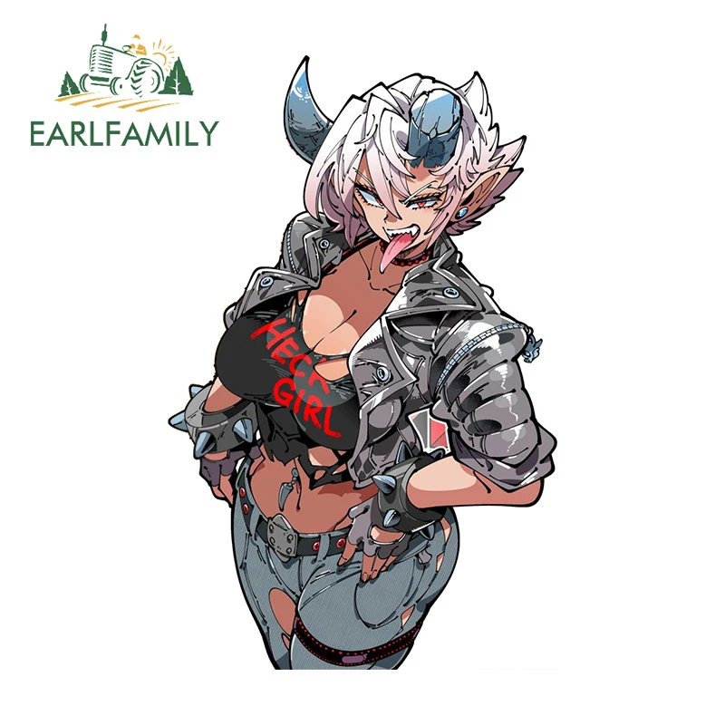 

EARLFAMILY 13 см x 8,4 см для забавного дьявола NSFW Fanart, автомобильная наклейка, водонепроницаемая мотоциклетная наклейка, автомобильные аксессуары, автомобильные виниловые наклейки
