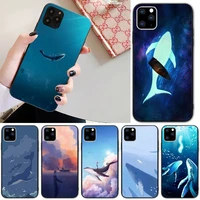 falling whale phone case for iphone 11 12 13 pro max 5s 6s 7 8 plus x xr xs max se 2020 13 mini case cover