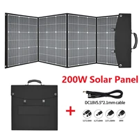 200w foldable portable solar panel etfe big power solar charger usb qc3 0 dc 18v solar cells for phone camera tablet generator