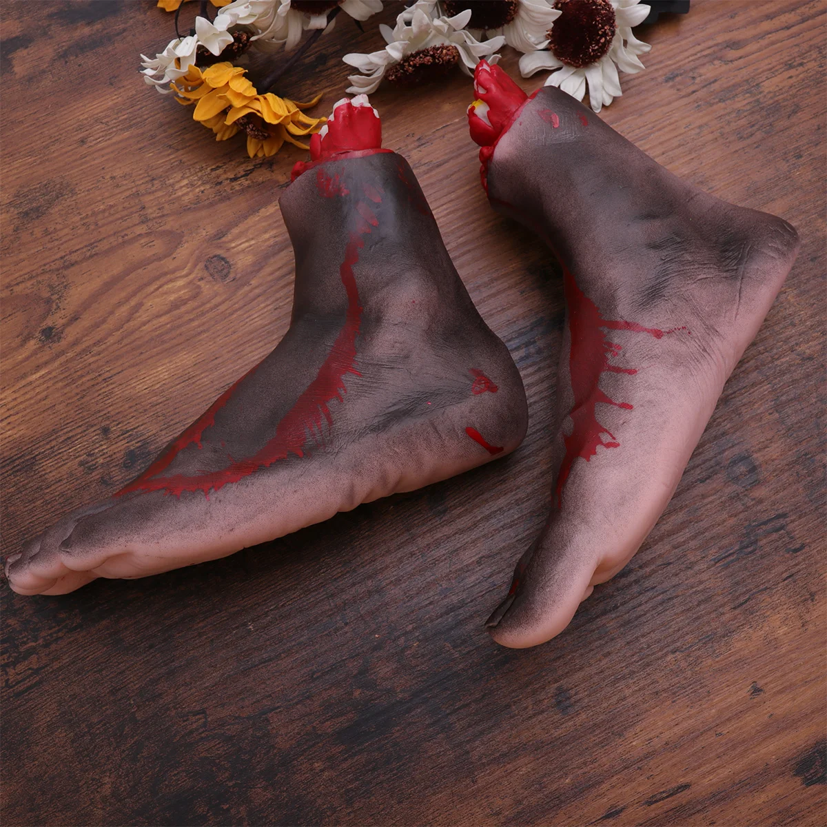 

Fakebody Feet Props Foot Parts Human Broken Party Housesupplies Zombie Artificial Haunted Part Scary Horror Severed Decorations