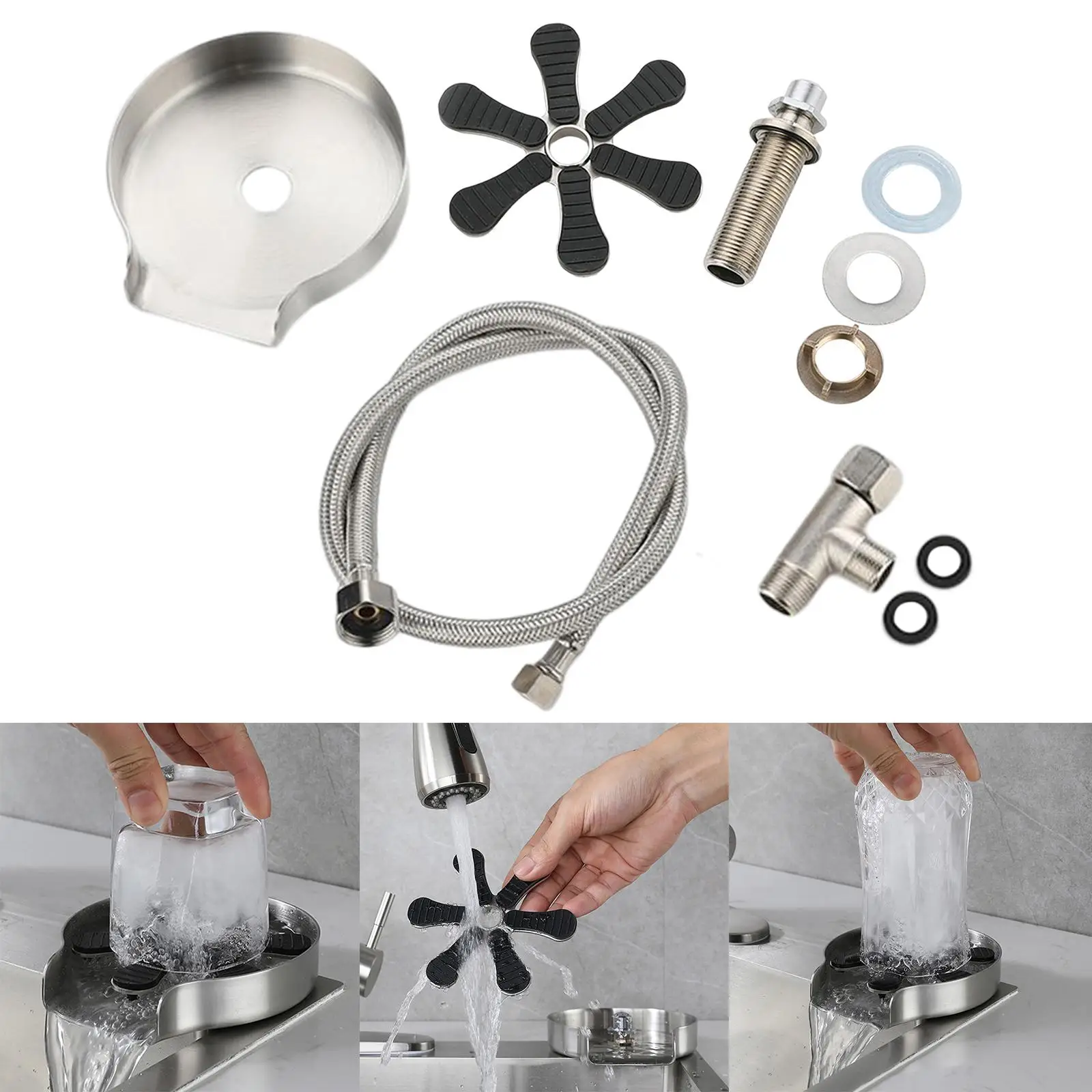 

Automatic Cup Washer High Pressure Coffee Cup Cleaner Accs Bottle Washer for Pitcher
