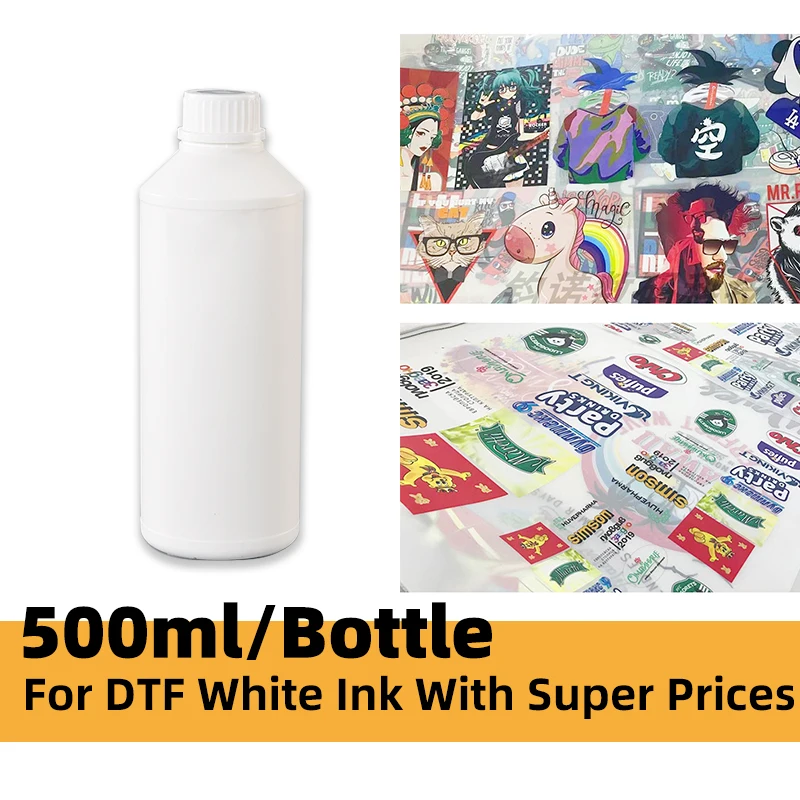 

5 Bottles 500ML Super Prices For White DTF Ink Kit Film Transfer Ink For Direct Transfer Film Printer PET Printing And Transfer