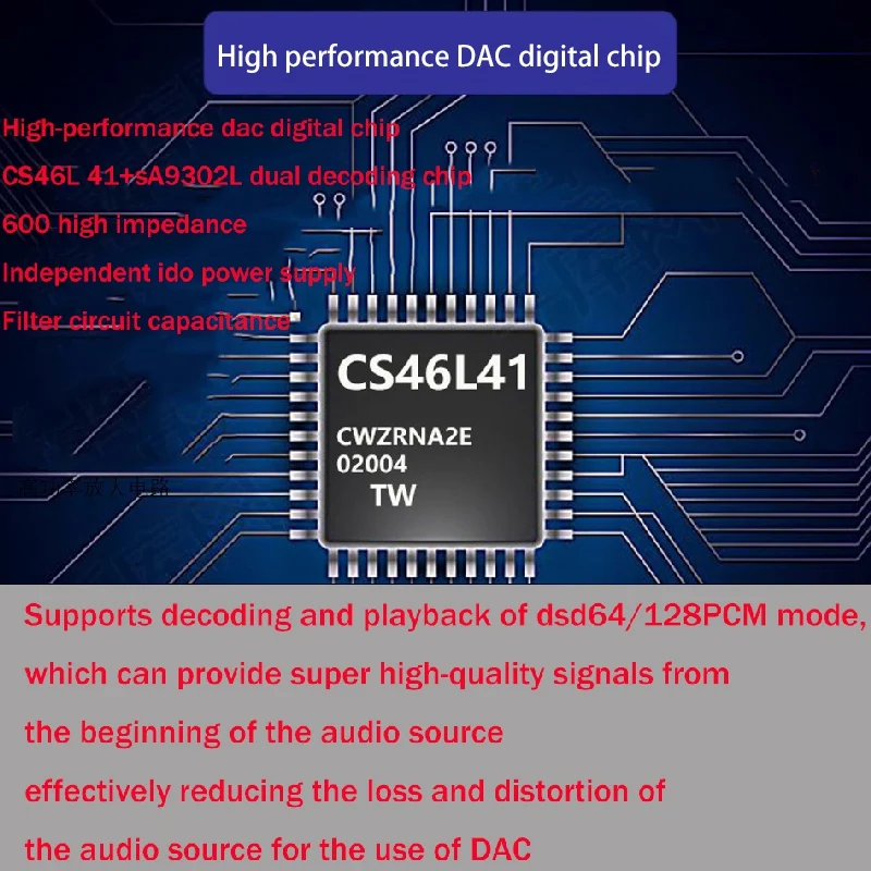 Цифровой Hi-Fi усилитель для наушников с разъемом Type-C на 3 5 мм чип Cs46L41