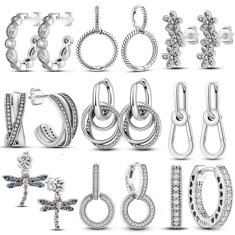 

Женские серьги-гвоздики с фианитами, серебро 925 пробы