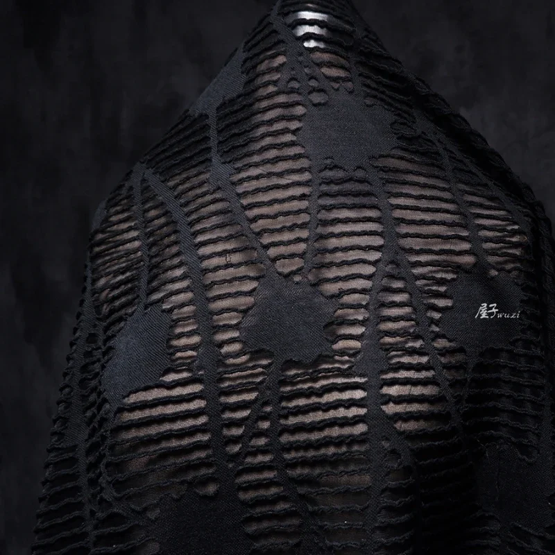 Жаккардовая ткань тяжелая текстура вязаная основа дизайн для одежды тканевая