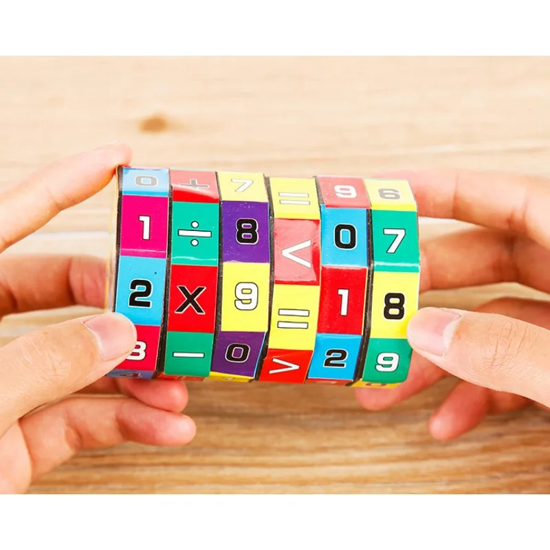 2 шт. головоломка детский арифметический куб вращаются цилиндрические игры для