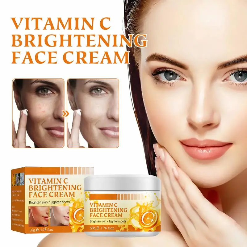 

Vitamin C face cream moisturizes the face, desalinates acne marks and spots, and brightens, moisturizes and repairs the skin