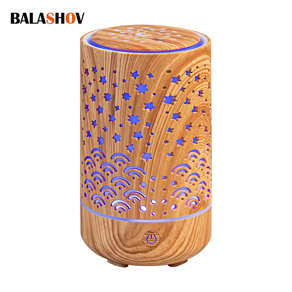 

NEW2023 230ML Air Ultrasonic Humidifier USB Humidifiers Oil Diffuser Cool Mist Aroma Essential Wood Grian Aromatherapy Home Appl