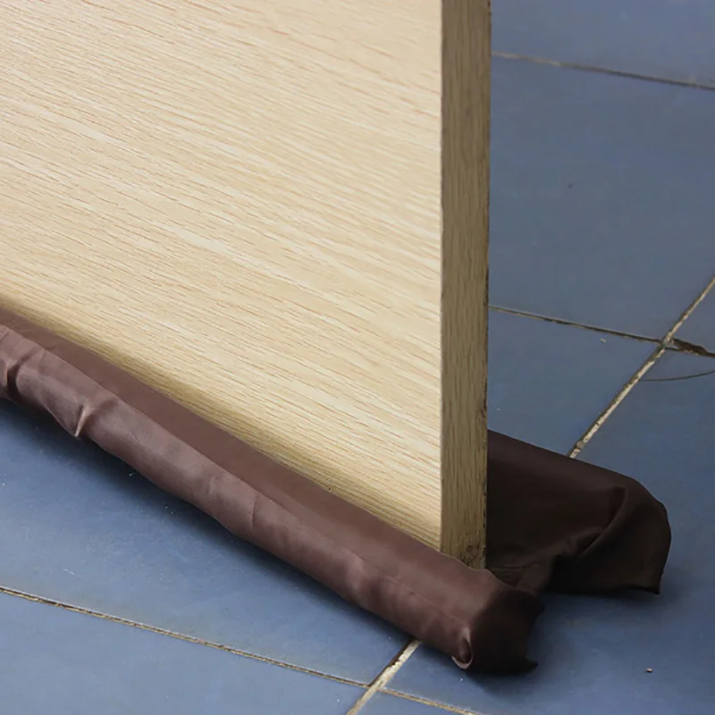 

Hot Sale Brown Double Door Draft Stopper Dual Draught Excluder Air Insulator Windows Dodger Guard Energy Saving