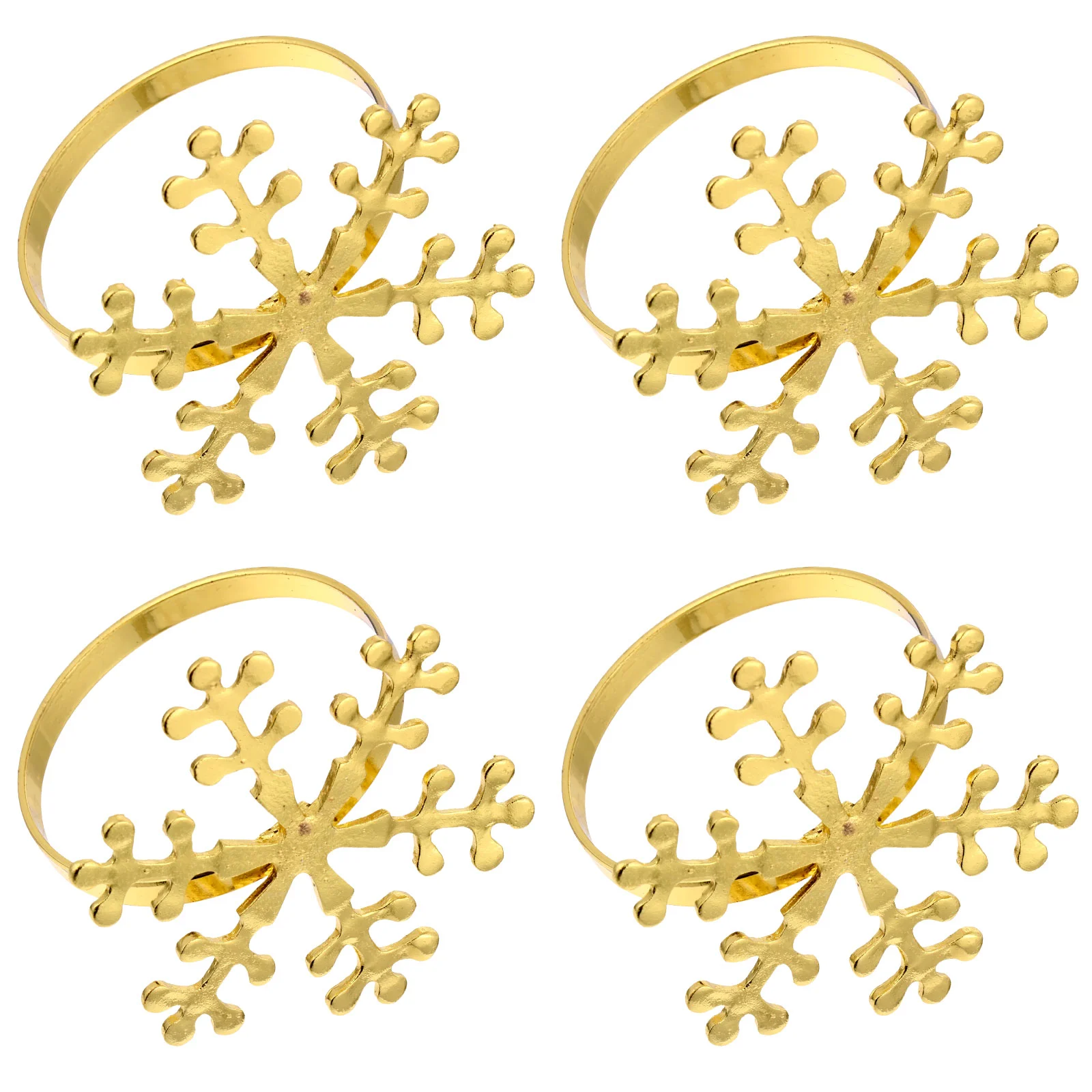 

Napkin Christmas Ring Holderrings Serviette Table Dinnerbands Alloy Snowflake Partynapkins Decoration Decorations