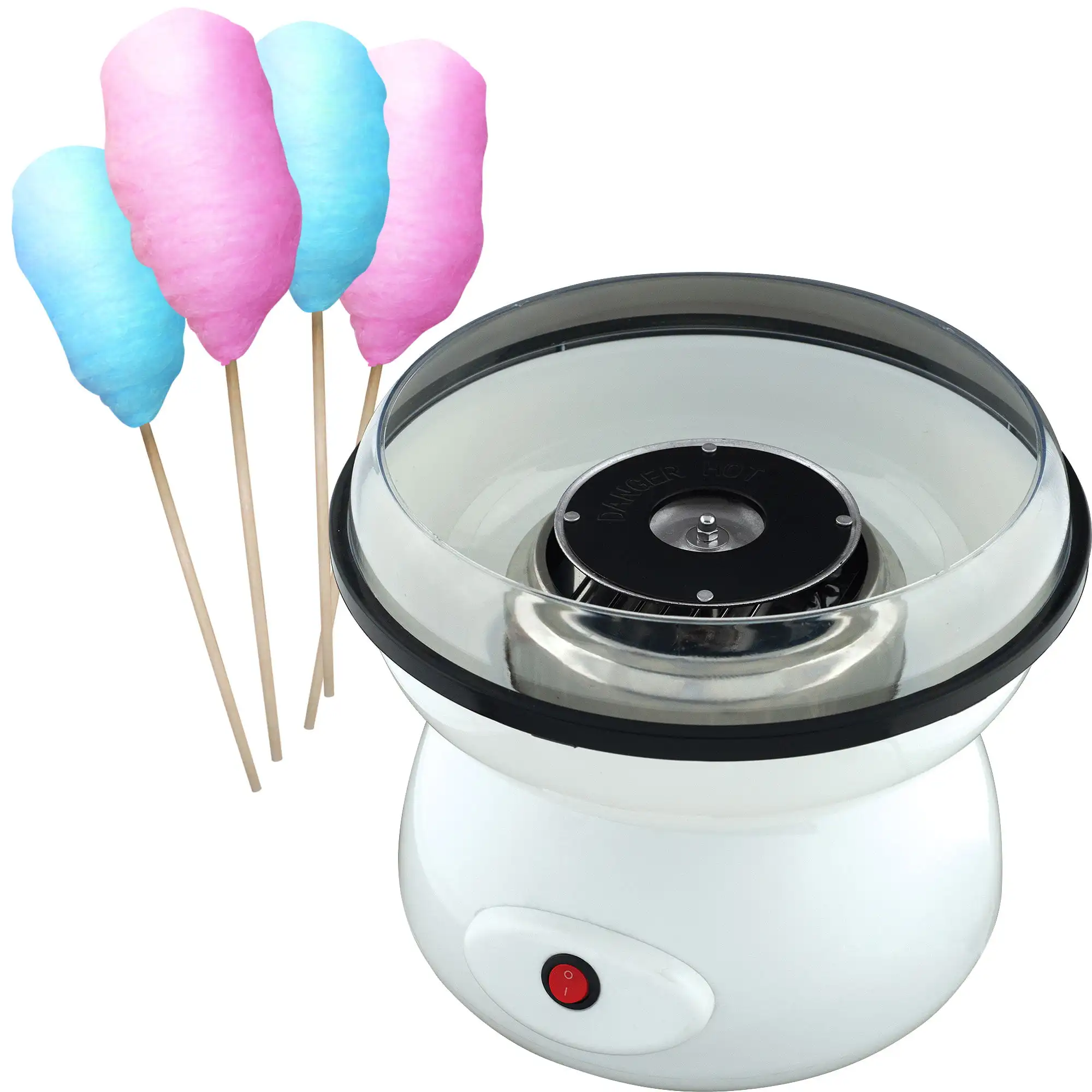 

Chef Countertop Cotton Candy Machine Floss Maker with Candy Sticks, White